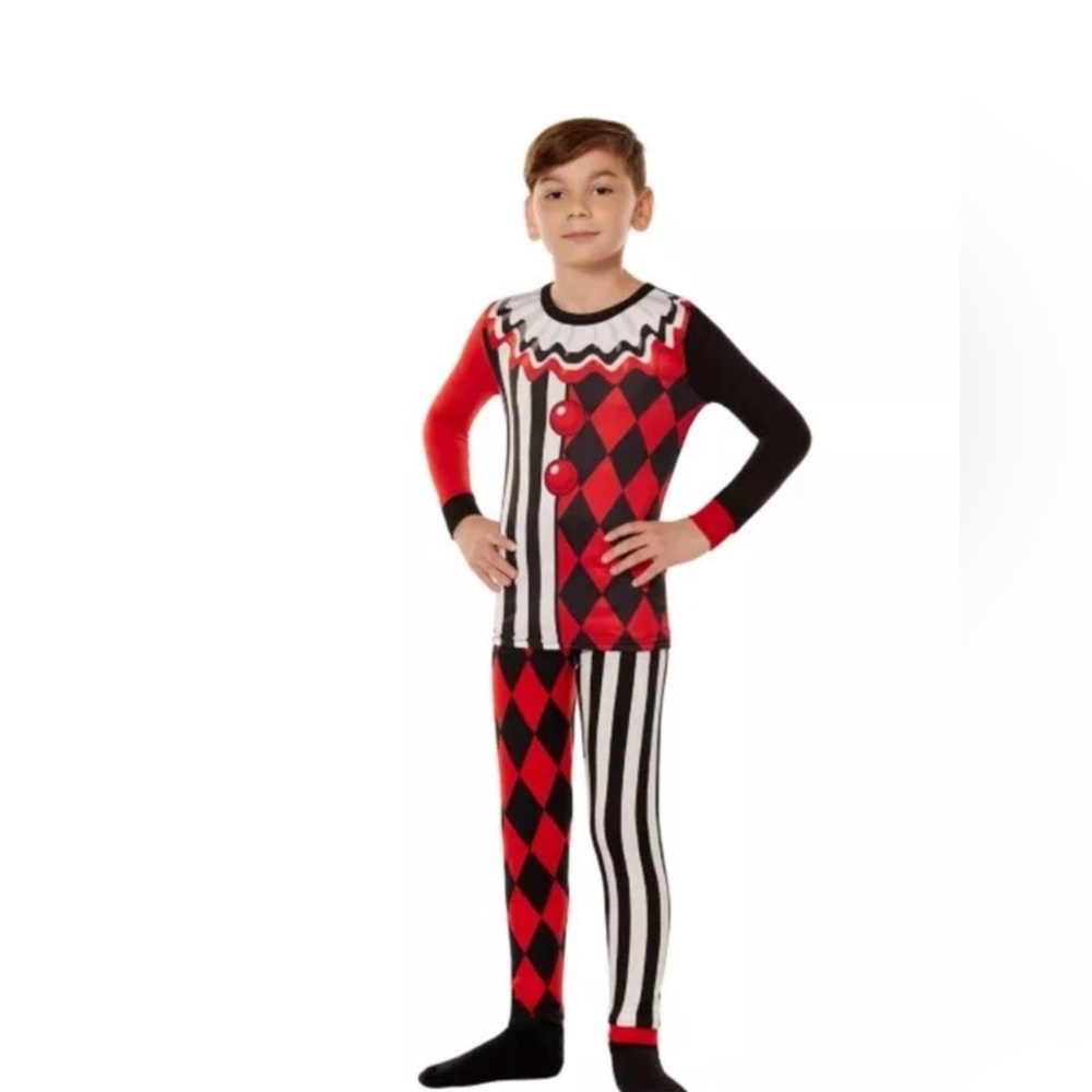 Spirit Clown Pajama  Set in Red and Black - Size Small